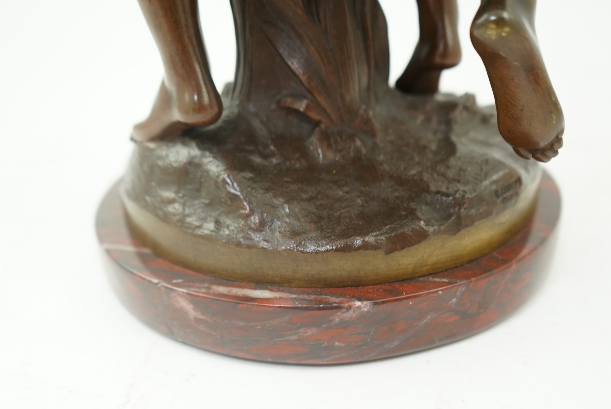 Mathurin Moreau (1822-1912), ‘Les Soeurs’. A patinated bronze